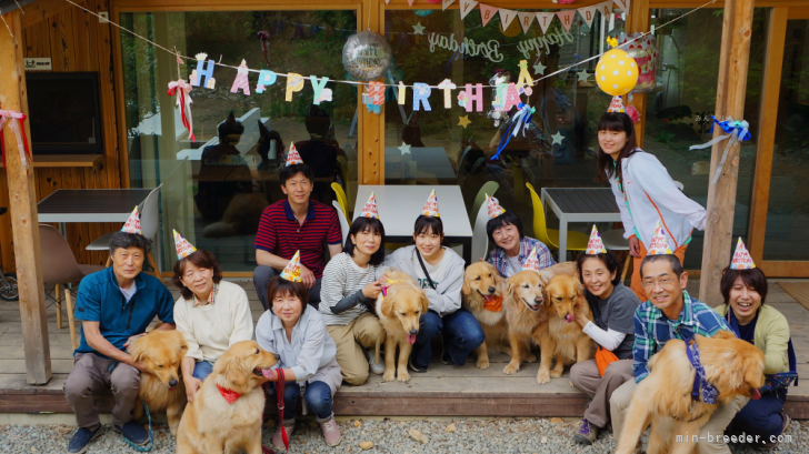 犬舎クラブハウスでのファミリー誕生日会｜山内　康裕(やまうち　やすひろ)ブリーダー(兵庫県・ゴールデンレトリバー・JKC登録)の紹介写真6