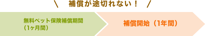 待期期間なしで補償が途切れない!